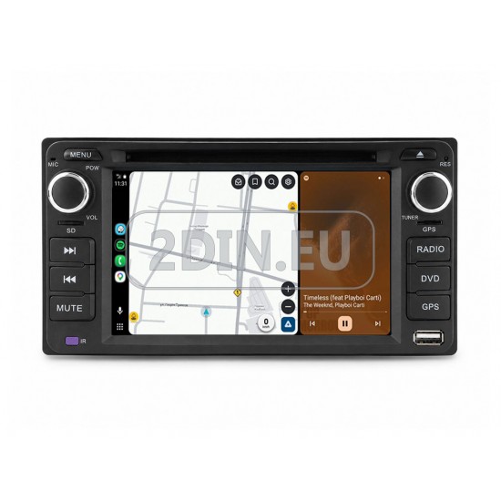 TOYOTA - МУЛТИМЕДИЯ / Навигация android 16 CPU:8-CORE RAM:4GB DVD + DSP + CARPLAY + ANDROID AUTO